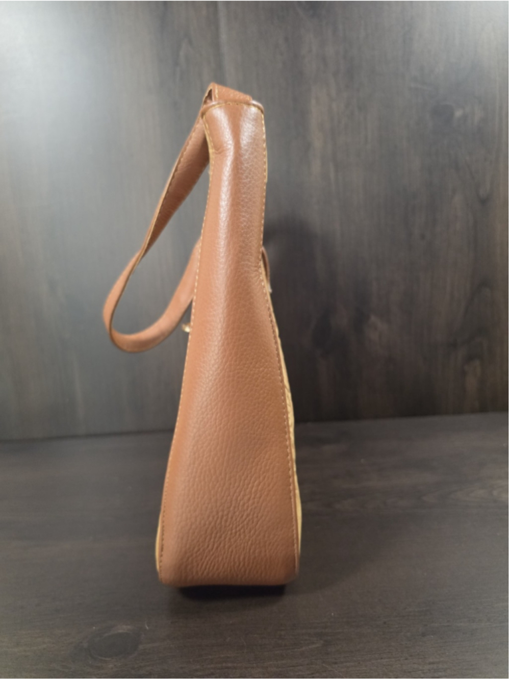 Honey Brown Sunflower Embossed Tooled Artisan LEATHER Shoulder Bag Purse - Picture 5 of 16